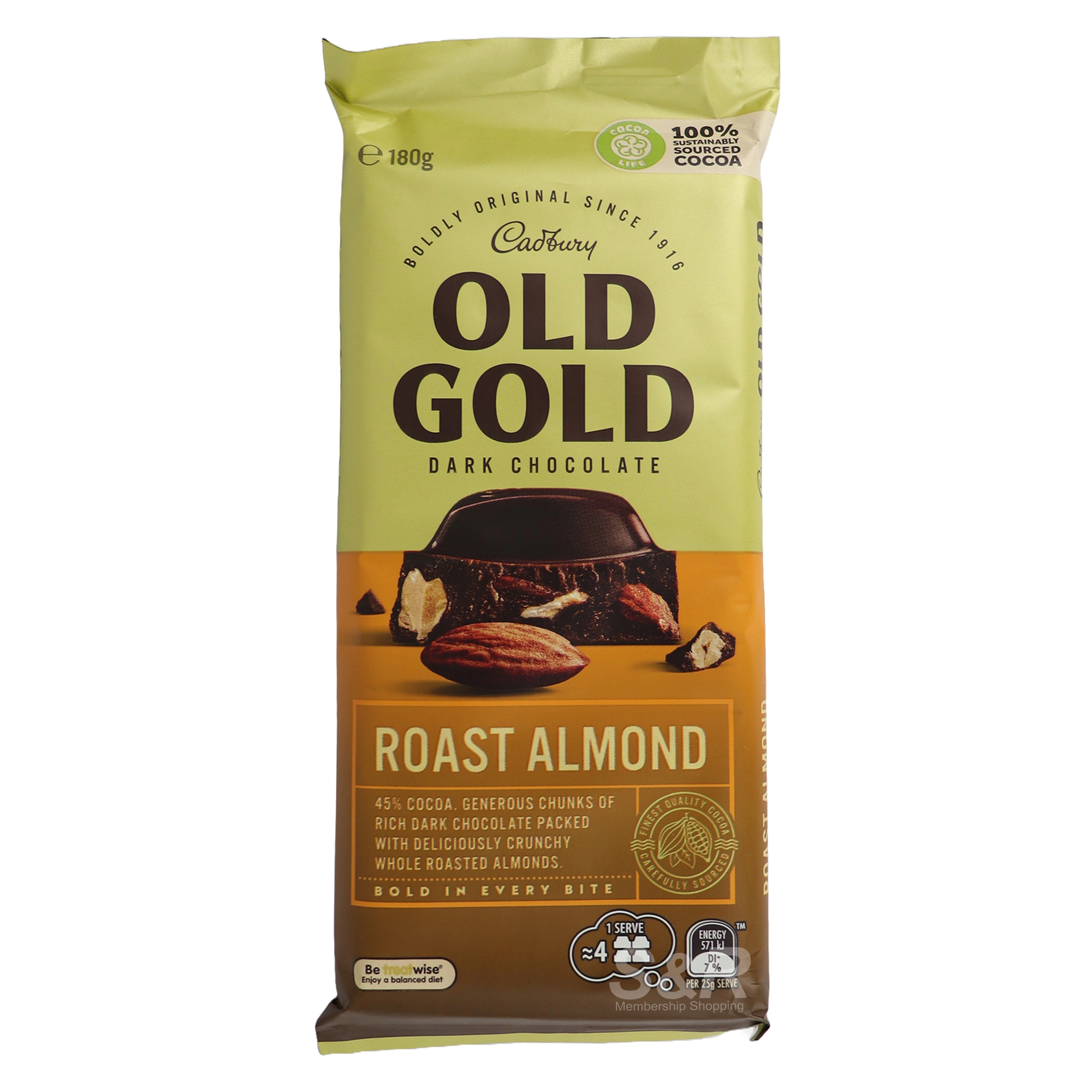 Cadbury Old Gold Roast Almond 180g Cadbury Old Gold Roast Almond 180g
